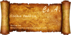 Csóka Amália névjegykártya
