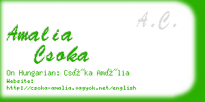 amalia csoka business card